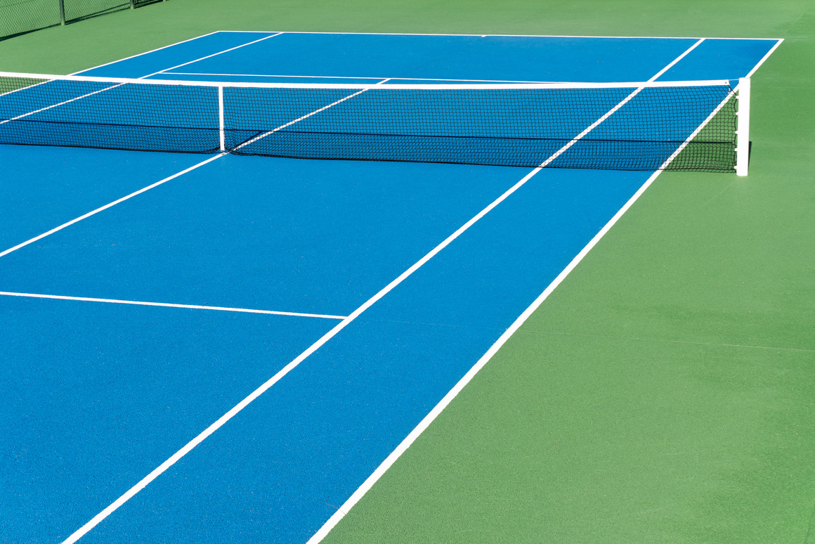 Blue Tennis Court